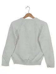 Vorschaubild 2 von Pullover Kinder Gr. 158/164 Weiß Basic Baumwolle Langarm