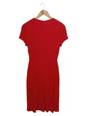Vorschaubild 2 von Etuikleid Damen Gr. 38/M Rot Elegant Klassisch Business
