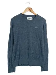 Vorschaubild 1 von Herren Pullover Gr. 48/M Blau Casual Langarm Basic