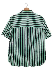 Vorschaubild 2 von Damen Bluse Gr. 40 Gestreift Mehrfarbig Kurzarm Baumwolle Klassisch