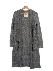 Vorschaubild 1 von Strickjacke Damen Gr. 34/XS Grau Casual Langarm Cardigan