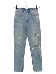Vorschaubild 1 von Damen Destroyed Jeans Gr. 34 XS Blau Modern Casual Ripped Denim Hose