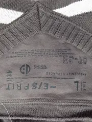 Vorschaubild 3 von Herren Pullover Gr. 52/L Grau Gestreift Casual Baumwolle Langarm