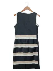 Vorschaubild 2 von Damen Etuikleid Gr. 40/L Schwarz Business Elegant gestreift