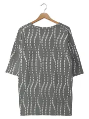 Vorschaubild 2 von Damen Freizeitkleid Gr. 36/S Grau Streetwear grafisches Muster
