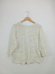Vorschaubild 2 von Damen Pullover Gr. 36/S Beige Casual Modern Minimalistisch 3/4-Arm