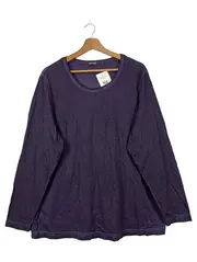 Vorschaubild 1 von Damen Langarmshirt Lila Einheitsgröße Casual Basic