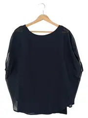 Vorschaubild 2 von Bluse Damen Gr. 36/S Schwarz Casual Viskose