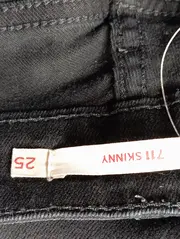 Vorschaubild 4 von LEVIS 711 Skinny Jeans Damen W25/34 Schwarz Stretch Denim Hose