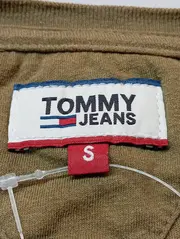 Vorschaubild 3 von Tommy Jeans Damen T-Shirt V-Ausschnitt Oliv Gr. S Logo-Print Casual