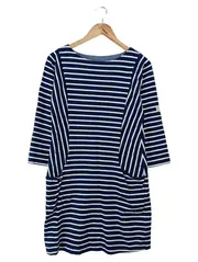 Vorschaubild 1 von Damen Freizeitkleid Blau Gestreift Maritim Baumwolle Gr. 38/S