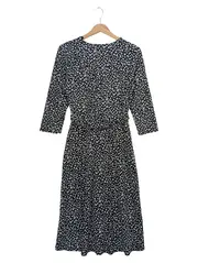 Vorschaubild 2 von LOS ANGELES Damen Blusenkleid Gr. 40/L Schwarz Blumenmuster