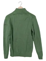 Vorschaubild 2 von Damen Pullover Gr. 36/S Grün Baumwolle Rippstrick Casual Herbst Winter