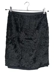 Vorschaubild 2 von Damen Bleistiftrock Gr. 38/M Schwarz Elegant Strukturmuster