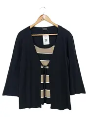 Vorschaubild 1 von Damen Strickjacke Gr. 40/M Schwarz Klassisch Elegant