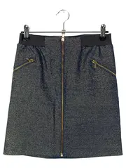 Vorschaubild 1 von Minirock Damen 38/M Blau Elegant Luxuriös Reißverschluss Metallic