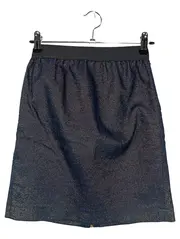 Vorschaubild 2 von Minirock Damen 38/M Blau Elegant Luxuriös Reißverschluss Metallic