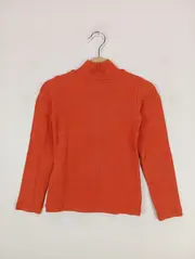 Vorschaubild 3 von Kinder Langarmshirt Gr. 104 Orange Casual Rippstrick Logo