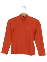 Vorschaubild 1 von Kinder Langarmshirt Gr. 104 Orange Casual Rippstrick Logo