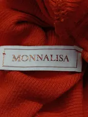 Vorschaubild 4 von Kinder Langarmshirt Gr. 104 Orange Casual Rippstrick Logo