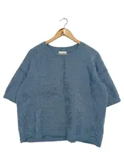 Vorschaubild 1 von JAKES Damen Pullover Blau Gr. 42/XL Flauschig Kurzarm Casual Nylon-Mix