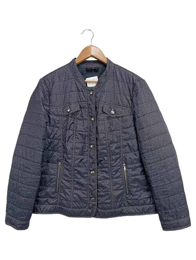 GERRY WEBER Damen Steppjacke 38/M Blau Klassisch Elegant