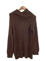 Vorschaubild 2 von Damen Pullover Gr. 38/M Braun Mohair Zopfstrick Rollkragen