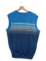 Vorschaubild 2 von Pullunder Herren 54/XL Blau Gestreift Casual Sportlich