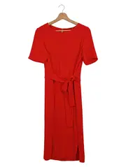 Vorschaubild 1 von Etuikleid Damen 34/XS Rot Elegant Business Midi Kleid