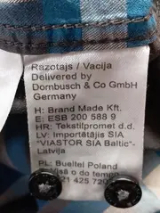 Vorschaubild 4 von Herren Freizeithemd Kariert Blau Gr. 50/L Casual Langarm Baumwolle