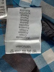 Vorschaubild 5 von Herren Freizeithemd Kariert Blau Gr. 50/L Casual Langarm Baumwolle