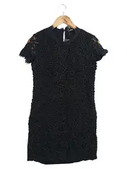 Vorschaubild 1 von Damen festliches Kleid Gr. 36/S Schwarz Elegant Spitze Minikleid
