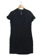 Vorschaubild 2 von Damen festliches Kleid Gr. 36/S Schwarz Elegant Spitze Minikleid