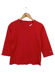 Vorschaubild 1 von Damen Langarmshirt Gr. 38/M Rot Basic Casual Baumwolle