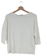 Vorschaubild 1 von Damen Pullover Gr. 36/S Weiß Casual Basic Viskose 3/4-Arm