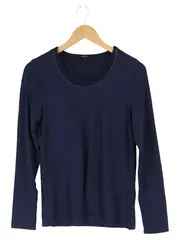 Vorschaubild 1 von Damen Sweatshirt Blau Gr. 36/S Klassisch Elegant Viskose Langarm