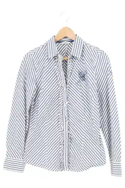 Vorschaubild 1 von Damen Hemdbluse Gr. 38/M Blau Gestreift Klassisch Baumwolle