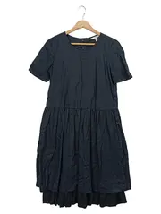 Vorschaubild 1 von Damen Freizeitkleid Gr. 32/XXS Blau Klassisch Baumwolle Kurzarm