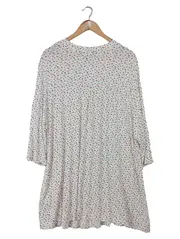 Vorschaubild 2 von Damen Nachthemd Gr. 50/52 Weiß Grafisch 3/4 Arm Viskose