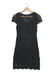 Vorschaubild 1 von TAIFUN Spitzenkleid Damen Gr. 36/S Schwarz Elegant Vintage