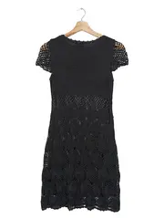 Vorschaubild 2 von TAIFUN Spitzenkleid Damen Gr. 36/S Schwarz Elegant Vintage