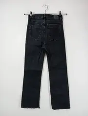 Vorschaubild 3 von Damen Jeans Regular Fit Gr. 34/XS Schwarz Casual Fransen