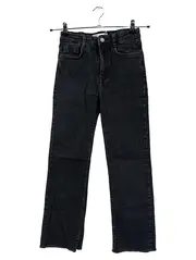Vorschaubild 1 von Damen Jeans Regular Fit Gr. 34/XS Schwarz Casual Fransen