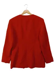 Vorschaubild 2 von Leichte Jacke Damen Gr. 38/M Rot Elegant Klassisch Reißverschluss