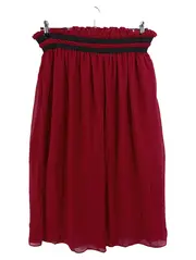 Vorschaubild 2 von Damen Midirock Rot 42/XL Elegant Faltenrock Polyester