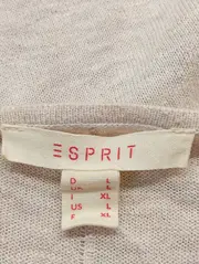 Vorschaubild 3 von Strickjacke Damen Beige Strickmuster Gr. 40 L Baumwolle-Mix Freizeit