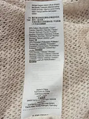 Vorschaubild 4 von Strickjacke Damen Beige Strickmuster Gr. 40 L Baumwolle-Mix Freizeit