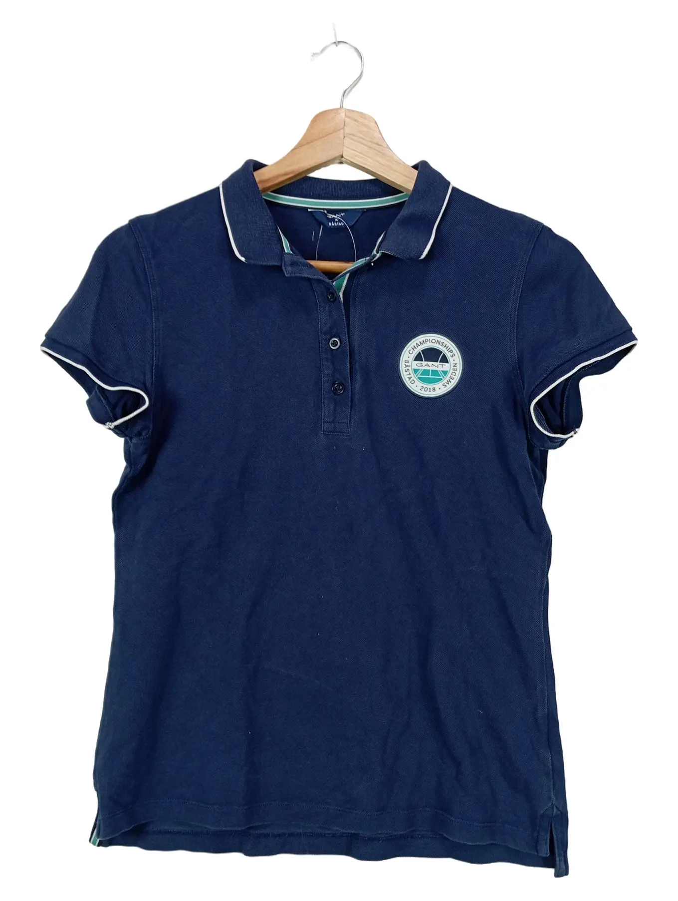 GANT Damen Poloshirt Gr. 36/S Blau Casual Sportlich Baumwolle Logo