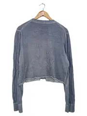 Vorschaubild 2 von Damen Strickjacke Gr. 40/L Blau Casual Vintage Cardigan