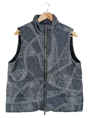 Vorschaubild 1 von Damen Leichte Weste Gr. 40/L Grau Tierdruck Gesteppt